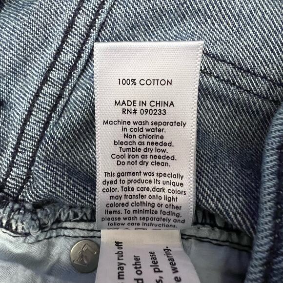 Vintage Pac Sun Blue Denim Jean Mini Skirt Distressed Cut-Off Frayed Hem Size 28 - Picture 7 of 11